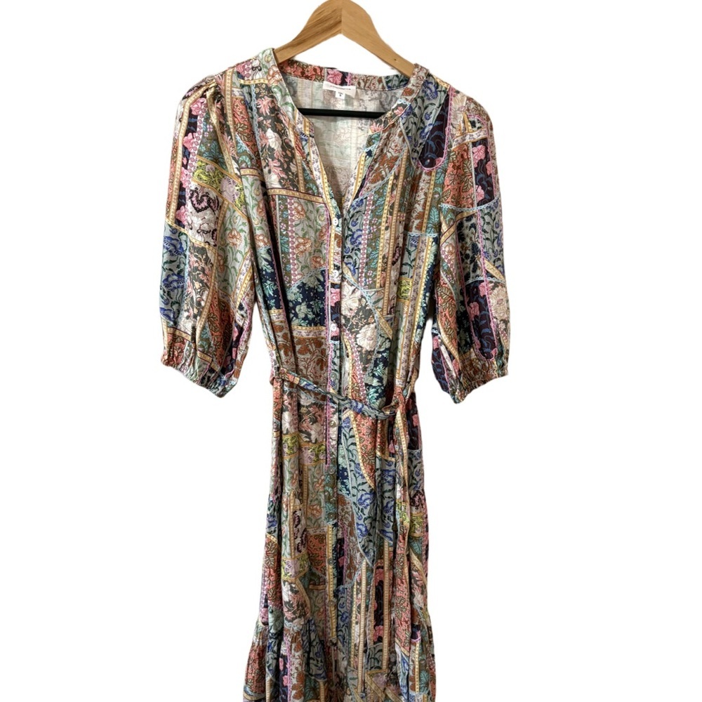 Anniewear Colorful Patchwork Midi Dress